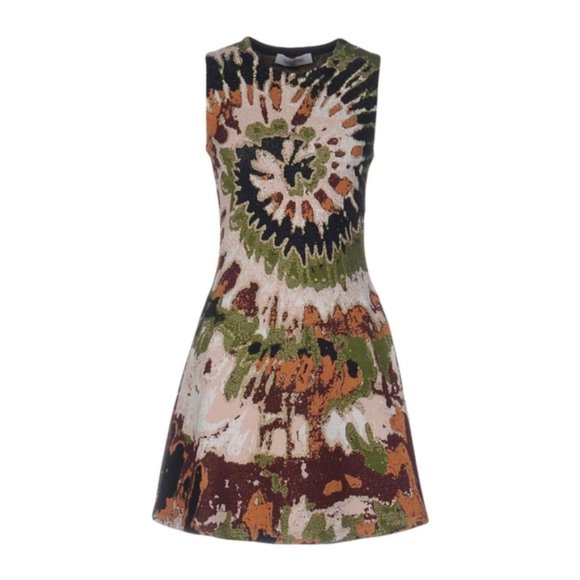 Valentino Dresses & Skirts - VALENTINO A-LINE HEAVY KNIT METALLIC MINI DRESS EUC